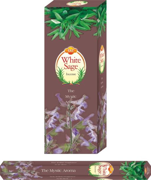 SAC White Sage Incense Sticks 20 Sticks/Tube 6 Tubes/Box