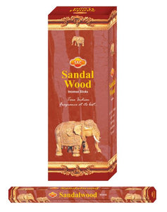 SAC Sandalwood Incense Sticks 20 Sticks/Tube 6 Tubes/Box