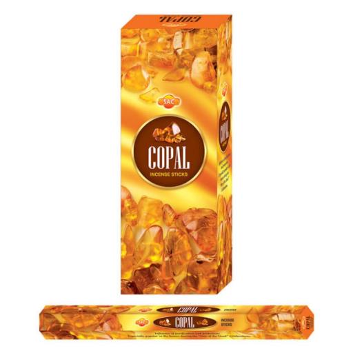 SAC Copal Incense Sticks 20 Sticks/Tube 6 Tubes/Box