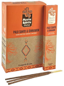 Tribal Soul (Hari Darshan) Mystic Spirits Palo Santo & Cinnamon 8 Sticks 9" 8 Sticks/ Pack 12 Packs/ Box