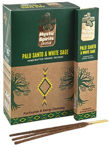 Tribal Soul (Hari Darshan) Mystic Spirits Palo Santo & White Sage 8 Sticks 9" 8 Sticks/ Pack 12 Packs/ Box