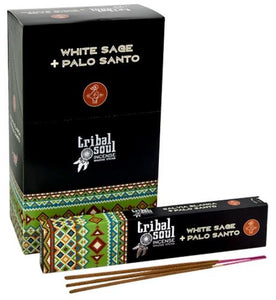 Tribal Soul (Hari Darshan) Tribal Soul White Sage  Palo Santo 15G 7.8" 15G/ Pack 12 Packs/ Box