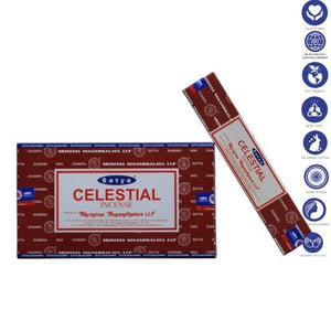 Satya "Nag Champa" Celestial Incense Sticks 15G 7.8" 15 G/ Pack 12 Packs/ Box & Total 180G