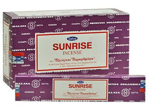 Satya "Nag Champa" Sunrise Incense Sticks 15G 15 G/ Pack 12 Packs/ Box & Total 180G