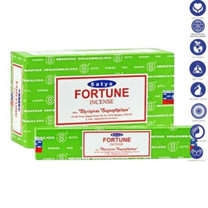 Satya "Nag Champa" Fortune Incense Sticks 15G 7.8" 15 G/ Pack 12 Packs/ Box & Total 180G