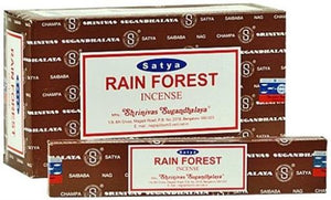 Satya "Nag Champa" Rain Forest Incense Sticks 15G 16 G/ Pack 12 Packs/ Box & Total 180G