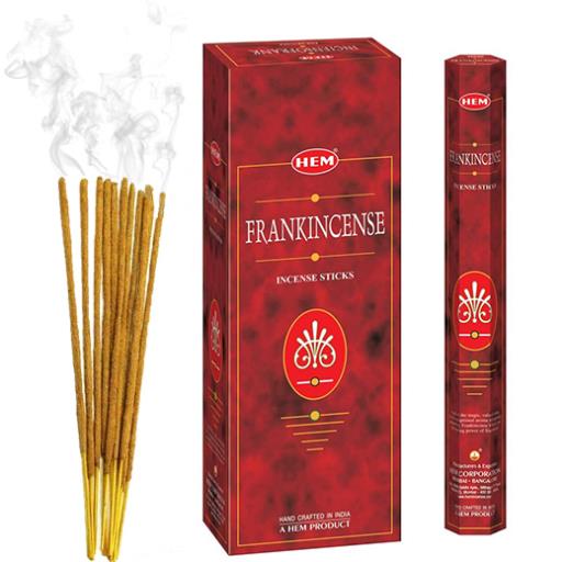 HEM Fragrances Frankincense Incense Sticks 20 Sticks/Tube 6 Tubes/Box & Burns: 45 Minutes/Stick