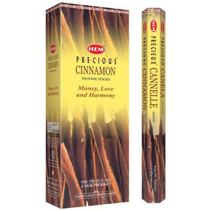 HEM Fragrances Precious Cinnamon Incense Sticks 20 Sticks/Tube 6 Tubes/Box & Burns: 45 Minutes/Stick