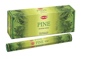 HEM Fragrances Pine Incense Sticks 9" 20 Sticks/Tube 6 Tubes/Box & Burns: 45 Minutes/Stick