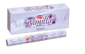 HEM Fragrances Vanilla Incense Sticks 9" 20 Sticks/Tube 6 Tubes/Box & Burns: 45 Minutes/Stick