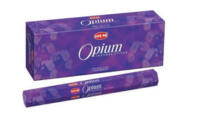 HEM Fragrances Opium Incense Sticks 9" 20 Sticks/Tube 6 Tubes/Box & Burns: 45 Minutes/Stick