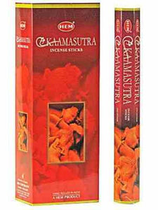 HEM Fragrances Kama Sutra Incense Sticks 9" 20 Sticks/Tube 6 Tubes/Box & Burns: 45 Minutes/Stick