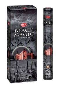 HEM Fragrances Black Magic Incense Sticks 20 Sticks/Tube 6 Tubes/Box & Burns: 45 Minutes/Stick