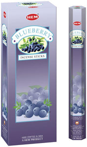 HEM Fragrances Blueberry Incense Sticks 9" 20 Sticks/Tube 6 Tubes/Box & Burns: 45 Minutes/Stick