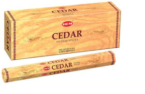 HEM Fragrances Cedar Incense Sticks 20 Sticks/Tube 6 Tubes/Box & Burns: 45 Minutes/Stick