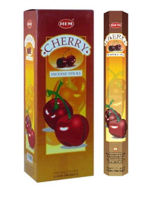 HEM Fragrances Cherry Incense Sticks 9" 20 Sticks/Tube 6 Tubes/Box & Burns: 45 Minutes/Stick