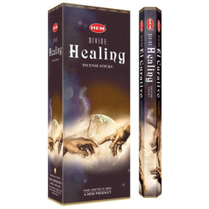 HEM Fragrances Divine Healing Incense Sticks 20 Sticks/Tube 6 Tubes/Box & Burns: 45 Minutes/Stick