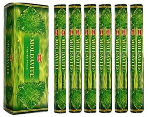 HEM Fragrances Moldavite Incense Sticks 20 Sticks/Tube 6 Tubes/Box & Burns: 45 Minutes/Stick