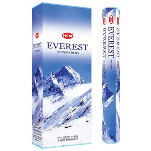 HEM Fragrances Everest Incense Sticks 9" 20 Sticks/Tube 6 Tubes/Box & Burns: 45 Minutes/Stick