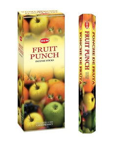 HEM Fragrances Fruit Punch Incense Sticks 9" 20 Sticks/Tube 6 Tubes/Box & Burns: 45 Minutes/Stick