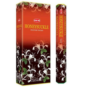 HEM Fragrances Honeysuckle Incense Sticks 9" 20 Sticks/Tube 6 Tubes/Box & Burns: 45 Minutes/Stick