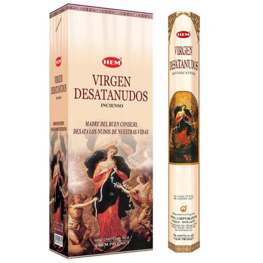 HEM Fragrances Virgin Desatanudos Incense Sticks 20 Sticks/Tube 6 Tubes/Box & Burns: 45 Minutes/Stick