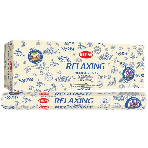 HEM Fragrances Relaxing Incense Sticks 20 Sticks/Tube 6 Tubes/Box & Burns: 45 Minutes/Stick