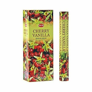 HEM Fragrances Cherry Vanilla Incense Sticks 9" 20 Sticks/Tube 6 Tubes/Box & Burns: 45 Minutes/Stick