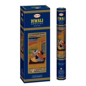 HEM Fragrances Diwali Special Incense Sticks 9" 20 Sticks/Tube 6 Tubes/Box & Burns: 45 Minutes/Stick