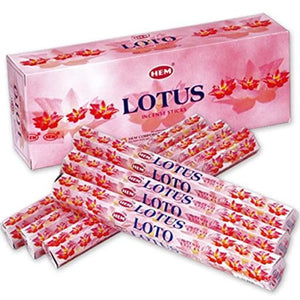 HEM Fragrances Lotus Incense Sticks 20 Sticks/Tube 6 Tubes/Box & Burns: 45 Minutes/Stick