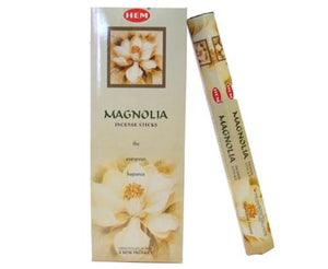 HEM Fragrances Magnolia Incense Sticks 9" 20 Sticks/Tube 6 Tubes/Box & Burns: 45 Minutes/Stick