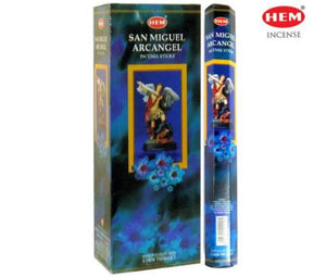 HEM Fragrances San Miguel Arcangel  Incense Sticks 9" 20 Sticks/Tube 6 Tubes/Box & Burns: 45 Minutes/Stick