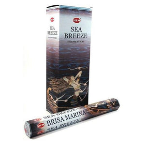 HEM Fragrances Sea Breeze Incense Sticks 9" 20 Sticks/Tube 6 Tubes/Box & Burns: 45 Minutes/Stick