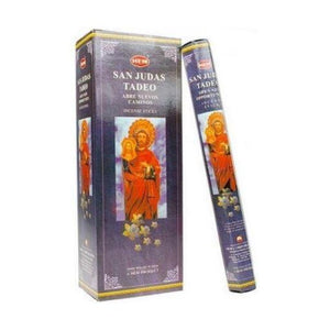 HEM Fragrances St. Judas Tadeo Incense Sticks 9" 20 Sticks/Tube 6 Tubes/Box & Burns: 45 Minutes/Stick