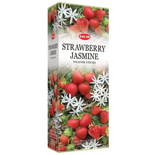 HEM Fragrances Strawberry Jasmine Incense Sticks 20 Sticks/Tube 6 Tubes/Box & Burns: 45 Minutes/Stick