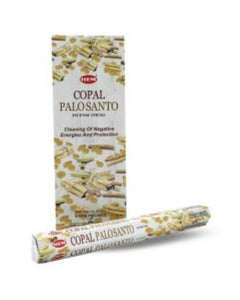 HEM Fragrances Copal Palo Santo Incense Sticks 9" 20 Sticks/Tube 6 Tubes/Box & Burns: 45 Minutes/Stick