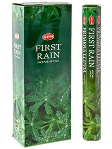 HEM Fragrances First Rain Incense Sticks 9" 20 Sticks/Tube 6 Tubes/Box & Burns: 45 Minutes/Stick