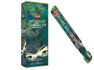 HEM Fragrances Against Jealousy Incense Sticks 9" 20 Sticks/Tube 6 Tubes/Box & Burns: 45 Minutes/Stick