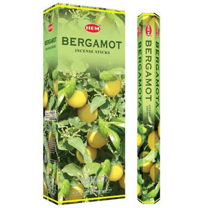 HEM Fragrances Bergamot Incense Sticks 20 Sticks/Tube 6 Tubes/Box & Burns: 45 Minutes/Stick