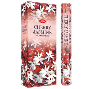 HEM Fragrances Cherry Jasmine Incense Sticks 9" 20 Sticks/Tube 6 Tubes/Box & Burns: 45 Minutes/Stick