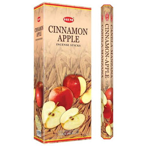 HEM Fragrances Cinnamon Apple Incense Sticks 20 Sticks/Tube 6 Tubes/Box & Burns: 45 Minutes/Stick