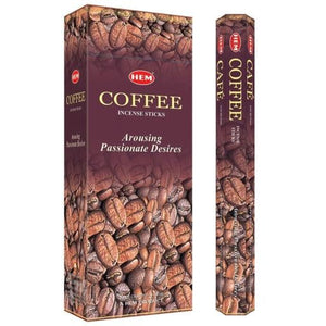 HEM Fragrances Coffee Incense Sticks 20 Sticks/Tube 6 Tubes/Box & Burns: 45 Minutes/Stick