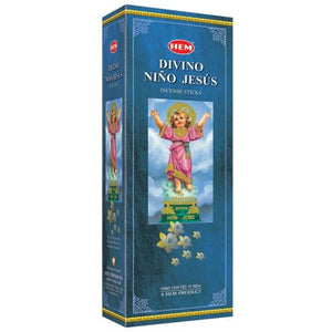 HEM Fragrances Divino Nino Jesus Incense Sticks 9" 20 Sticks/Tube 6 Tubes/Box & Burns: 45 Minutes/Stick