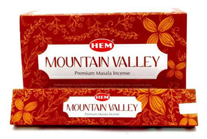 HEM Fragrances Mountain Valley Masala 15G 7.8" 15G/ Pack 12 Packs/ Box