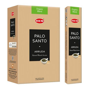 HEM Fragrances Palo Santo Arruda Natural Masala Organic Blend 15G 7.8" 15G/ Pack 12 Packs/ Box