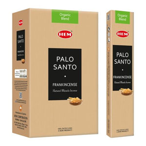 HEM Fragrances Palo Santo Frankincense Natural Masala Organic Blend 15G 15G/ Pack 12 Packs/ Box