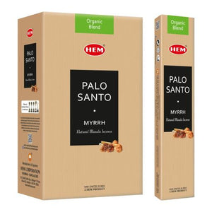 HEM Fragrances Palo Santo Myrrh Natural Masala Organic Blend 15G 7.8" 15G/ Pack 12 Packs/ Box