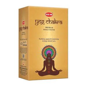 HEM Fragrances Yog Chakra Premium Masala Incense 15G 15G/ Pack 12 Packs/ Box