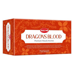 HEM Fragrances Dragons Blood Premium Masala Incense 15G 7.8" 15G/ Pack 12 Packs/ Box