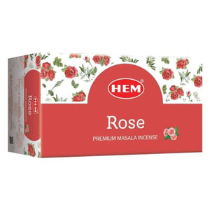 HEM Fragrances Rose Premium Masala Incense 15G 7.8" 15G/ Pack 12 Packs/ Box